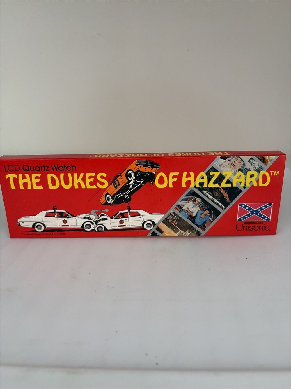 1981 UNISONIC THE DUKES OF HAZZARD LCD QUARTZ WATCH - NEW In BOX